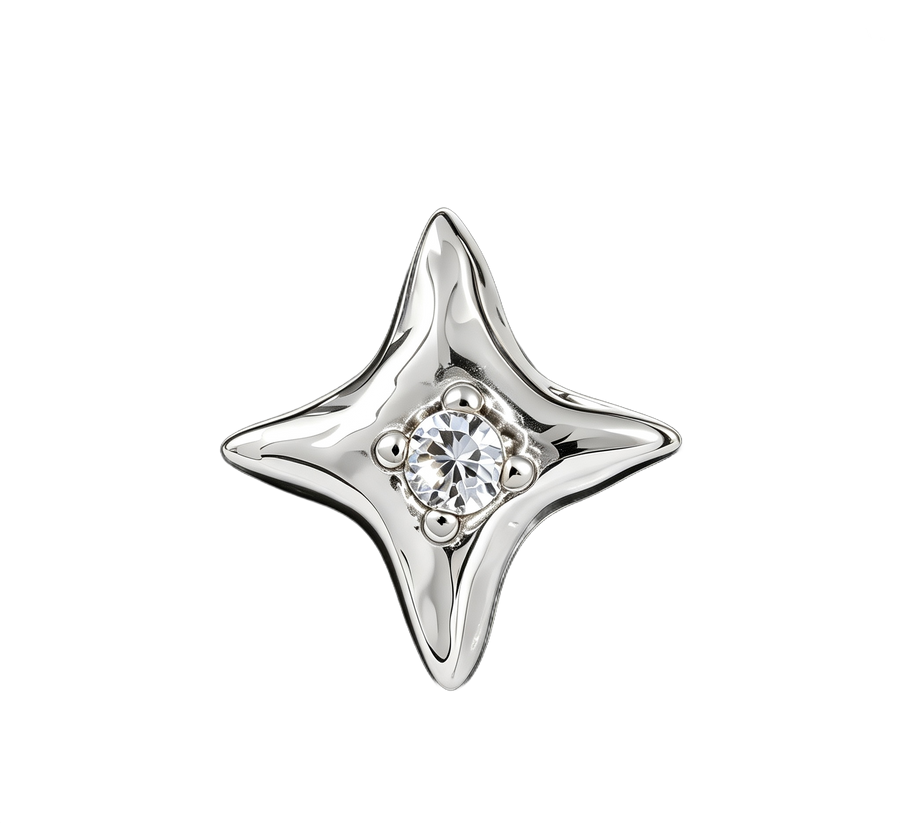 Silver Textured Star