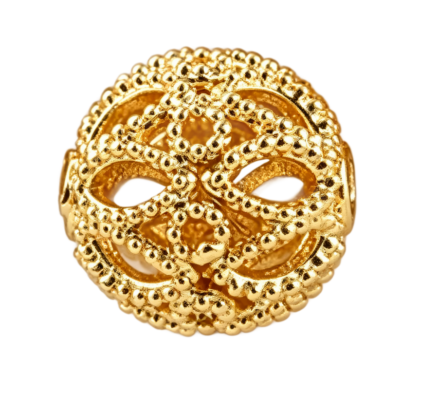 Gold Filigree Bead